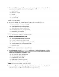 Sales 978-1138951723 Chapter 8 Quiz