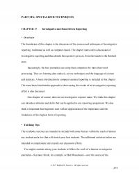 Communications Chapter 17 Part Six Specialized Techniques Investigative And Datadriven Reporting Overview The Foundation