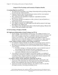 Human Resources Chapter 2  The Psychology And Economics Employee Benefits The Psychology And Economics