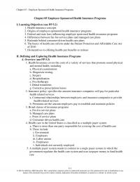 Human Resources Chapter 5  Employersponsored Health Insurance Programs Employersponsored Health Insurance Programs Learning Objectives
