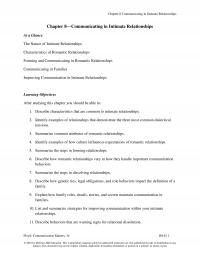 Speech Chapter 8  Communicating Intimate Relationships  Communicating Intimate Relationships Glance The Nature Intimate