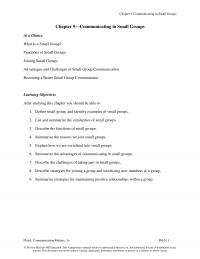 Speech Chapter 9  Communicating Small Groups  Communicating Small Groups Glance What Small Group