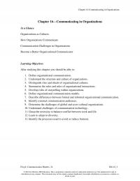 Speech Chapter 16  Communicating Organizations  Communicating Organizations Glance Organizations Cultures How Organizations Communicate