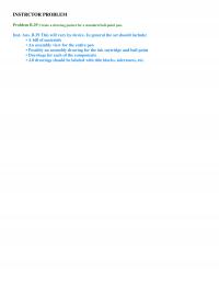 Industrial Engineering Appendix B Instrctor Problem Problem Create Drawing Packet For Standard Ballpoint Pen Inst Ans