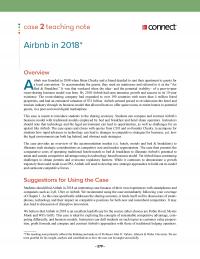 Management Chapter 22e 1 Case Teaching Note Airbnb Overviewairbnb Was Founded When Brian Chesky And Friend