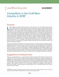 Management Chapter 22e 1 Case Teaching Note Competition The Craft Beer Industry Overviewlocally Produced Regional Craft