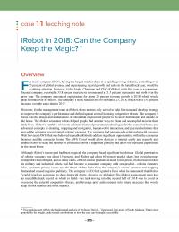 Management Chapter 22e 1 Case Teaching Note Irobot Can The Company Keep The Magic Overviewfor Many