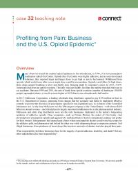 Management Chapter 22e 1 Case? Teaching Note Profiting From Pain Business And The Opioid Epidemicoverviewmany Observers