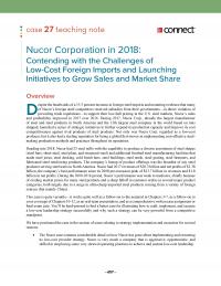 Management Chapter 22e 1 Cas Teaching Note Nucor Corporation Contending With The Challenges Lowcost Foreign Imports