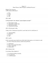 Philosophy 978-1305508408 Chapter 12 Quiz