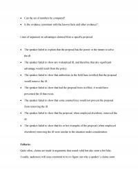Speech Part 2 Can The Set Numbers Compared The Evidence Consistent With The Known Facts