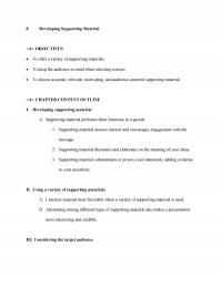 Speech Chapter 8 Developing Supporting Material Ltagt Objectives Offer Variety Supporting Materials Keep The Audience
