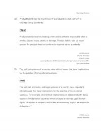 International Business Chapter 2 Topic Legal Systems Product Liability Can Much Lower Product Does Not Conform
