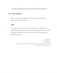 International Business Chapter 3 Political Economy And Economic Development True False Questions Gni Per Capita