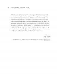 International Business Chapter 8 Discuss The Two Main Forms Fdi Fdi Takes Two Main Forms The