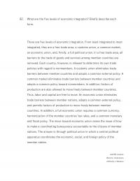 International Business Chapter 9 What Are The Five Levels Economic Integration Briefly Describe Each Form There