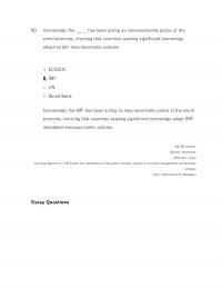 International Business Chapter 11 Increasingly The Has Been Acting Macroeconomic Police The World Economy Insisting That