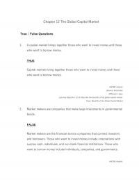 International Business Chapter 12 The Global Capital Market True False Questions Capital Market Brings Together