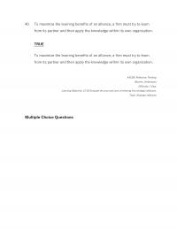 International Business Chapter 15 Maximize The Learning Benefits Alliance Firm Must Try Learn From Its Partner