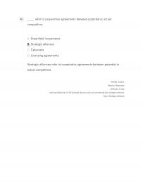 International Business Chapter 15 Refer Cooperative Agreements Between Potential Actual Competitors Greenfield Investments Strategic Alliances Takeovers
