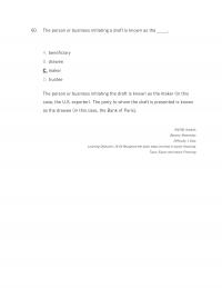 International Business Chapter 16 The Person Business Initiating Draft Known The Beneficiary Drawee Maker Trustee The
