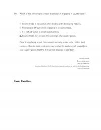 International Business Chapter 16 Which The Following Major Drawback Engaging Countertrade Countertrade Not Useful When Trading
