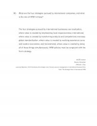 International Business Chapter 19 What Are The Four Strategies Pursued International Companies And What The Role