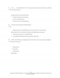 Human Resources Chapter 15 The Was Established Help Employees Who Blow The Whistle Unethical Corporate Practices