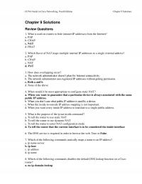 Networking Chapter 9 Homework Ccna Guide Cisco Networking Fourth Edition Solutions Solutions Review Questions