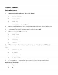 Networking Chapter 9 Homework Solutions Review Questions What Command Injects Default Route Into Ospf Network