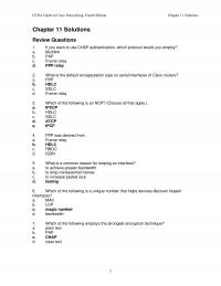 Networking Chapter 11 Homework Ccna Guide Cisco Networking Fourth Edition Solutions Solutions Review Questions