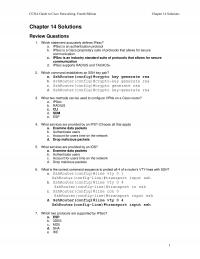 Networking Chapter 14 Homework Ccna Guide Cisco Networking Fourth Edition Solutions Solutions Review Questions