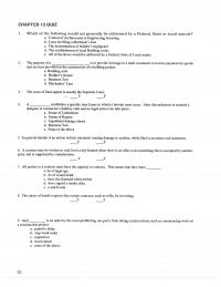 Civil Engineering Chapter 13 Which of the following would not generally be addressed be a Federal