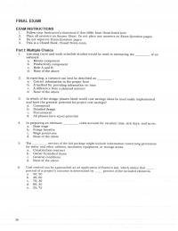 Civil Engineering Final Exam follow your Instructor’s directions if they differ from those listed here.
