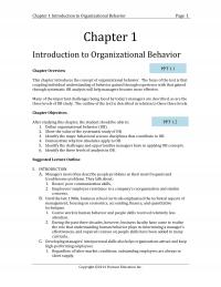 Human Resources Chapter 1 Introduction Organizational Behavior Page Introduction Organizational Behavior Overview Ppt