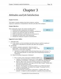 Human Resources Chapter 3 Attitudes And Job Satisfaction Page Attitudes And Job Satisfaction