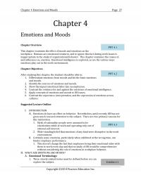 Human Resources Chapter 4 Emotions And Moods Page Emotions And Moods Overview Ppt