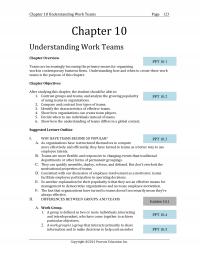 Human Resources Chapter 10 Understanding Work Teams Page Understanding Work Teams Overview Ppt