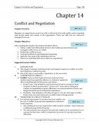 Human Resources Chapter 14 Conflict And Negotiation Page Conflict And Negotiation Overview Ppt