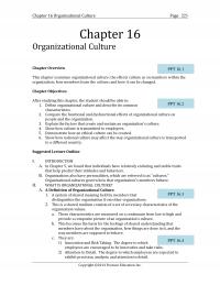 Human Resources Chapter 16 Organizational Culture Page Organizational Culture Overview Ppt This