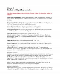 Business Ethics Chapter 8 The Duty Diligent Representation The Videos That Accompany This Section Still