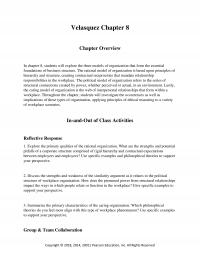 Business Ethics Chapter 8 Velasquez Overview Students Will Explore The Three Models Organization