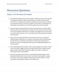 Counseling DQ02 Perkinson Chemical Dependency Counseling Edition Instructor Resource Discussion Questions The First