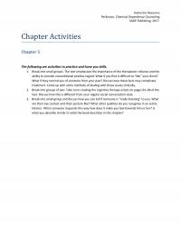 Counseling Chapter 5 Instructor Resource Perkinson Chemical Dependency Counseling Sage Publishing Activities The