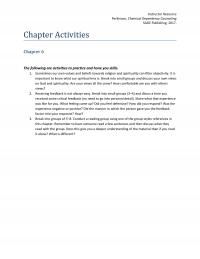 Counseling Chapter 6 Instructor Resource Perkinson Chemical Dependency Counseling Sage Publishing Activities The