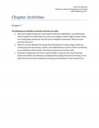 Counseling Chapter 7 Instructor Resource Perkinson Chemical Dependency Counseling Sage Publishing Activities The