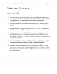 Counseling DQ07 Perkinson Chemical Dependency Counseling Edition Instructor Resource Discussion Questions The Drugs