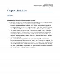 Counseling Chapter 8 Instructor Resource Perkinson Chemical Dependency Counseling Sage Publishing Activities The