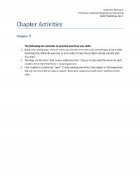 Counseling Chapter 9 Instructor Resource Perkinson Chemical Dependency Counseling Sage Publishing Activities The