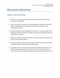 Counseling DQ11 Instructor Resource Perkinson Chemical Dependency Counseling Edition Sage Publishing Discussion Questions